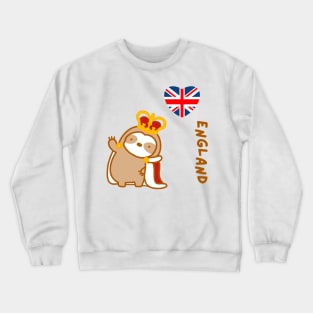 Cute I Love England Sloth Crewneck Sweatshirt